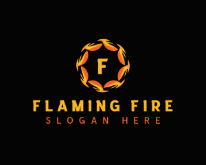 Fire Heat Flame logo design