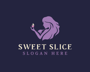 Sweet Cupcake Lady logo design