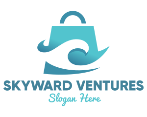 Surfing Wave Bag  logo design