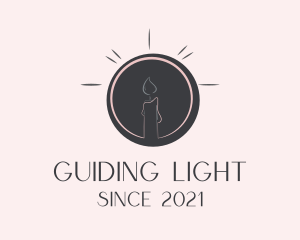 Boho Candle Emblem logo design