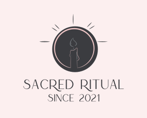 Boho Candle Emblem logo design