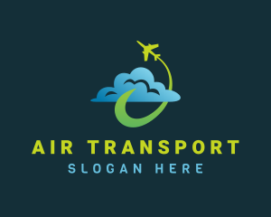 Airplane Cloud Travel logo design