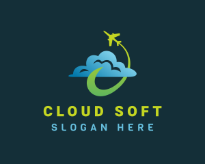 Airplane Cloud Travel logo design