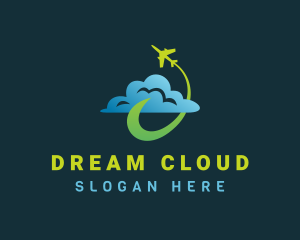 Airplane Cloud Travel logo design