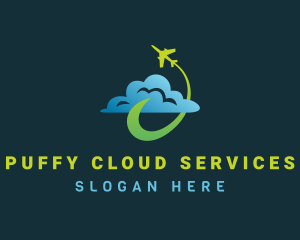 Airplane Cloud Travel logo design