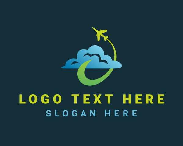 Airplane Cloud Travel logo