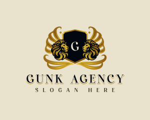 Elegant Lion Crest logo design