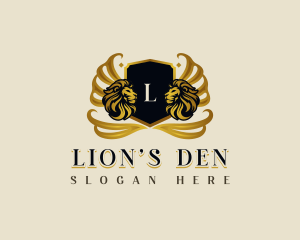 Elegant Lion Crest logo design