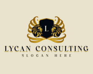 Elegant Lion Crest logo design