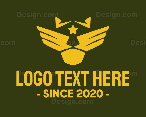 Military Pilot Golden Wings Logo