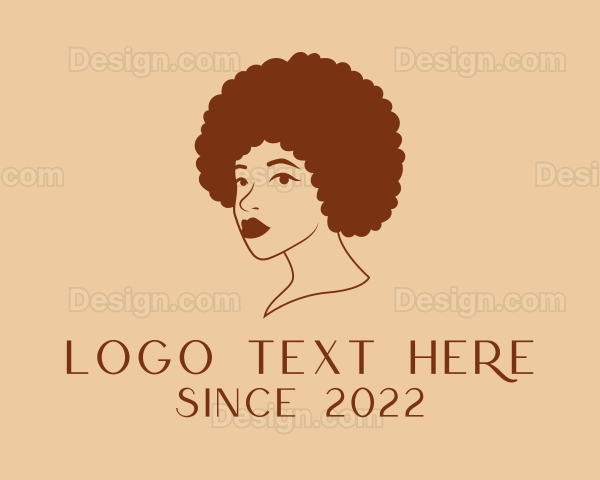 Beauty Afro Woman Logo