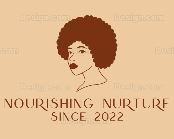 Beauty Afro Woman Logo