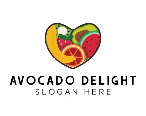 Fresh Fruit Heart logo design