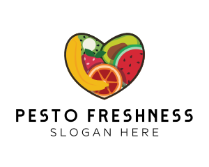 Fresh Fruit Heart logo design