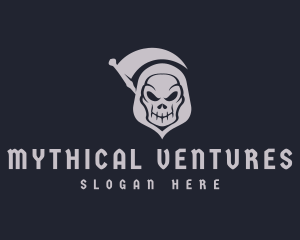 Grim Reaper Skull logo design