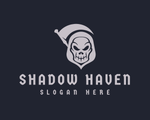 Grim Reaper Skull logo design