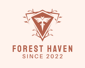 Forest Tree Bird logo design