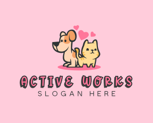 Dog Cat Pet logo design