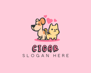 Dog Cat Pet logo design