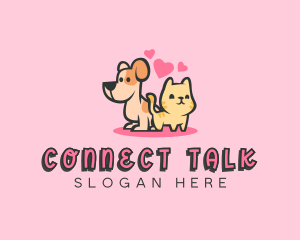 Dog Cat Pet logo design