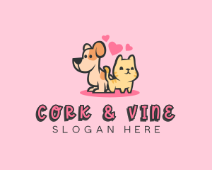 Dog Cat Pet logo design