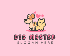 Dog Cat Pet logo design