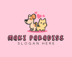 Dog Cat Pet logo design