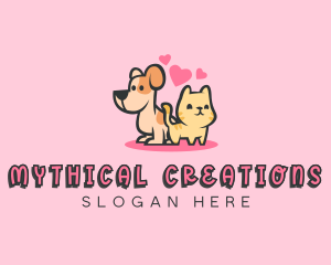 Dog Cat Pet logo design