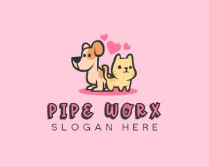 Dog Cat Pet logo design