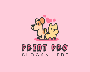 Dog Cat Pet logo design