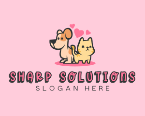 Dog Cat Pet logo design