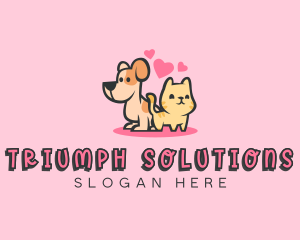 Dog Cat Pet logo design