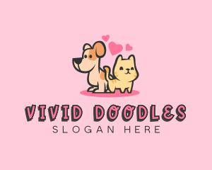 Dog Cat Pet logo design