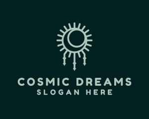 Cosmic Sun Moon logo design