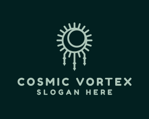 Cosmic Sun Moon logo design