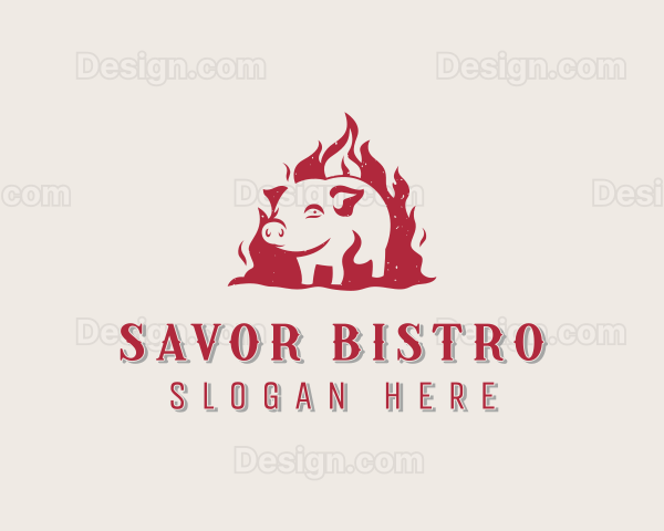 Fire Pork Meat Logo