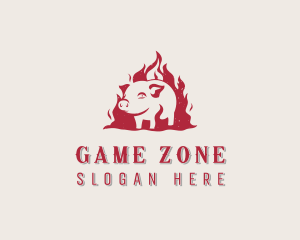 Fire Pork Meat Logo