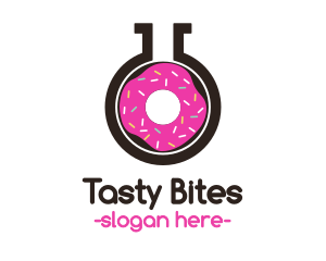 Pink Donut Flask logo
