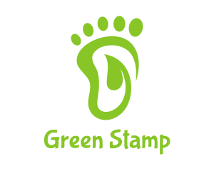 Leaf Foot Footprint logo design