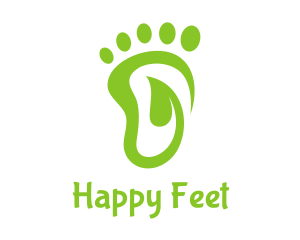 Leaf Foot Footprint logo