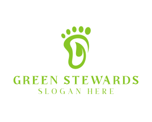 Leaf Foot Footprint logo design