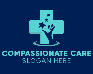 Hospital Charity Hand  logo design