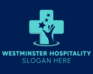 Hospital Charity Hand  logo design