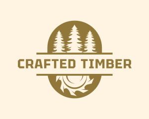 Pinetree Sawmill Woodwork logo design