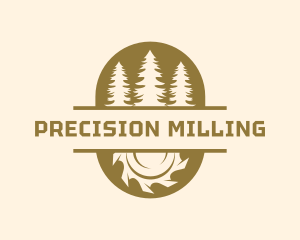 Pinetree Sawmill Woodwork logo design