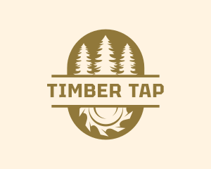 Pinetree Sawmill Woodwork logo design