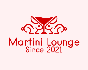 Red Rabbit Martini  logo design