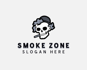 Smoking Skull Streetwear logo design