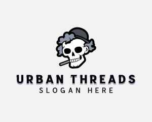 Smoking Skull Streetwear logo design