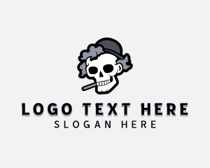 Indie - Smoking Skull Streetwear logo design